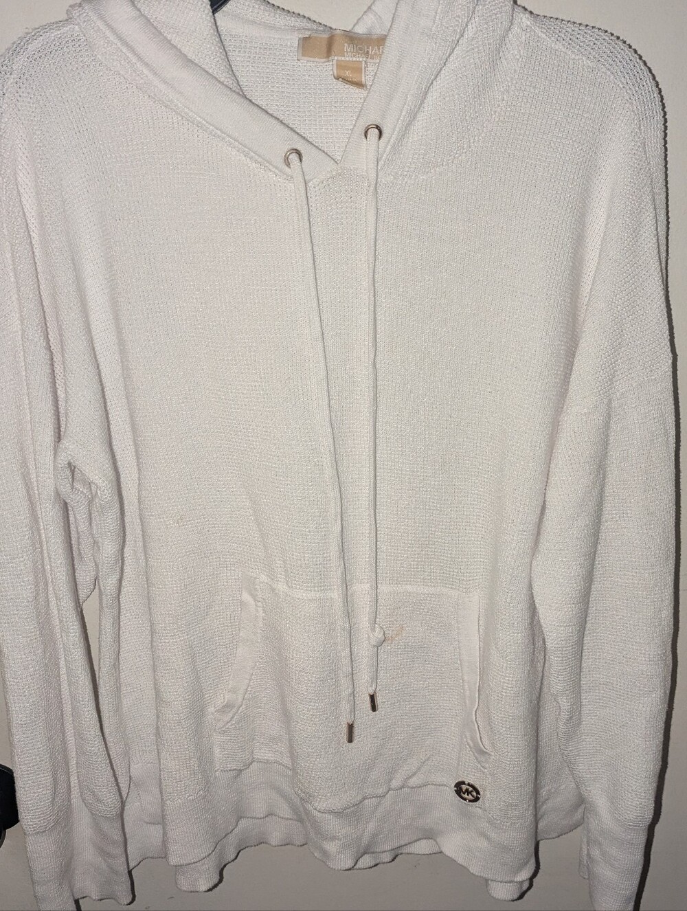 Michael Kors Waffle Knit Drawstring Hoodie